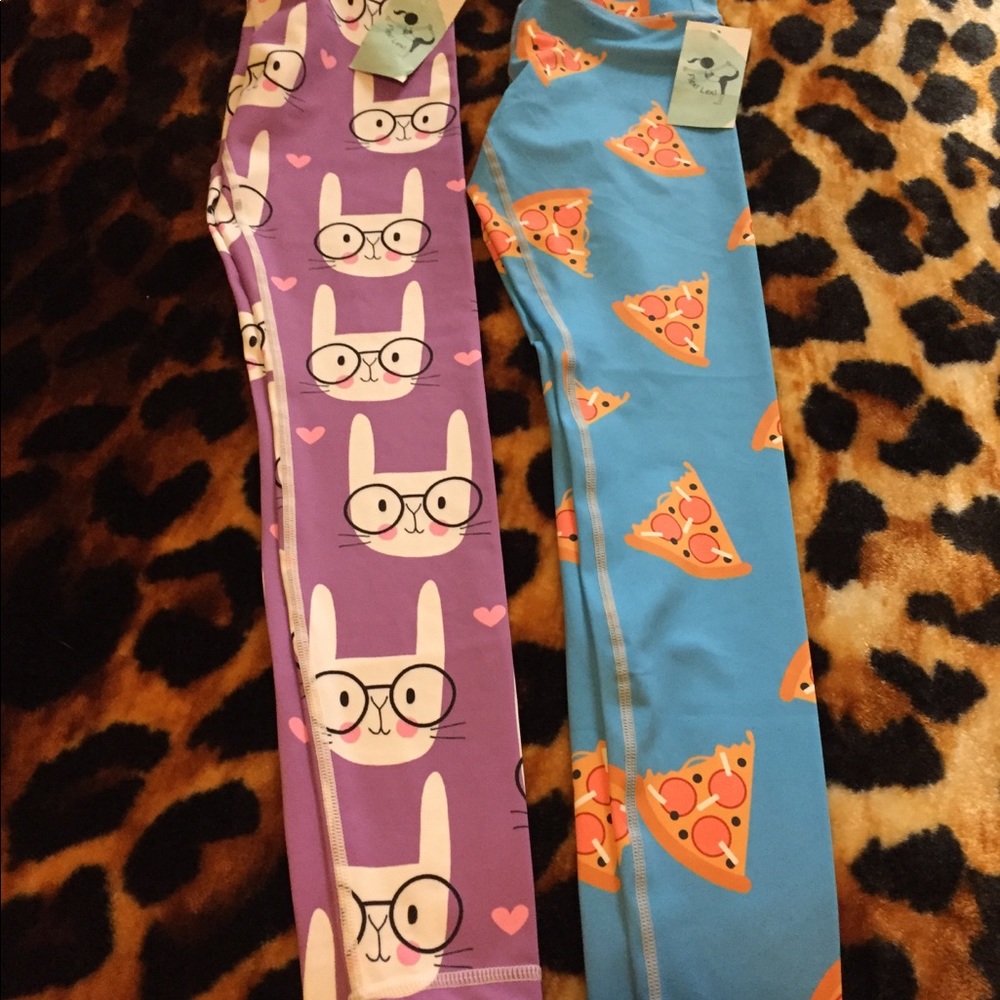 Flexi Lexi pizza and bunny pants selling as a pair